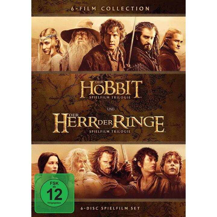 Der Hobbit + Der Herr der Ringe - Spielfilm Trilogien (DE, EN)