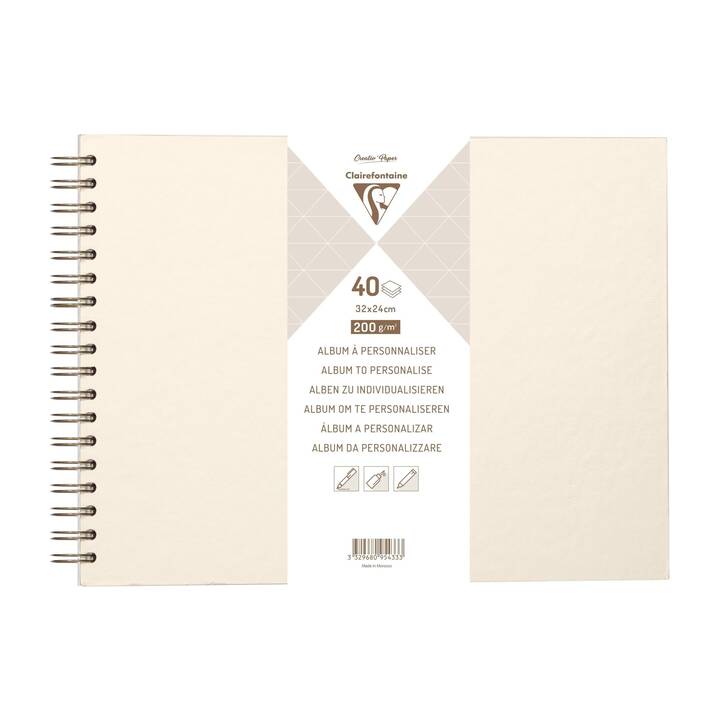 CLAIREFONTAINE Notizbuch Diy (32 cm x 24 cm, Blanko)