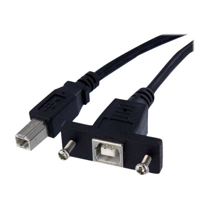STARTECH.COM 30 cm USB B auf B Kabel zur Slotbelch Montage – Buchse/Stecker