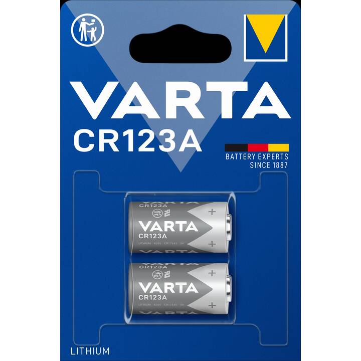 VARTA Batterie (CR123A, 2 Stück)