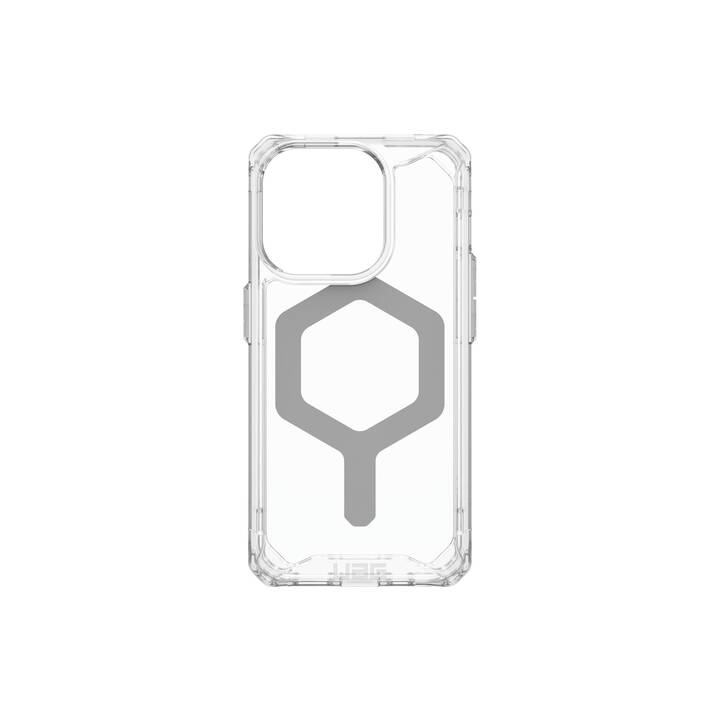 URBAN ARMOR GEAR Backcover (iPhone 15 Pro, Silber, Transparent, Weiss)