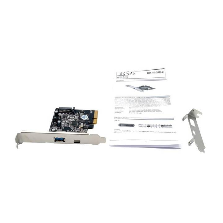 EXSYS Schnittstellenkarte (USB C, USB A)