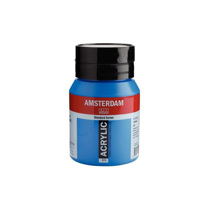 AMSTERDAM Couleur acrylique (500 ml, Cyan, Bleu)