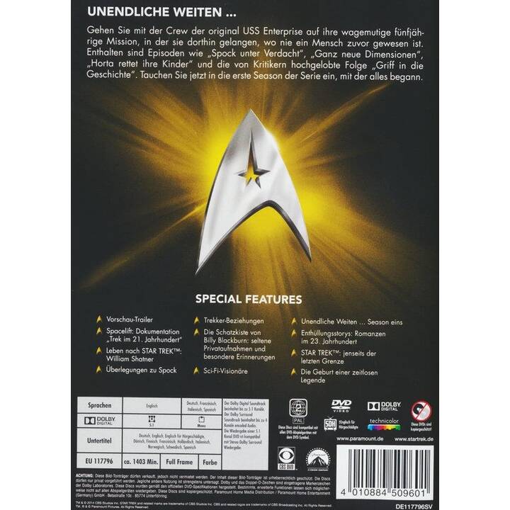 Star Trek - Raumschiff Enterprise - The Original Series Saison 1 (EN, IT, ES, DE, FR)