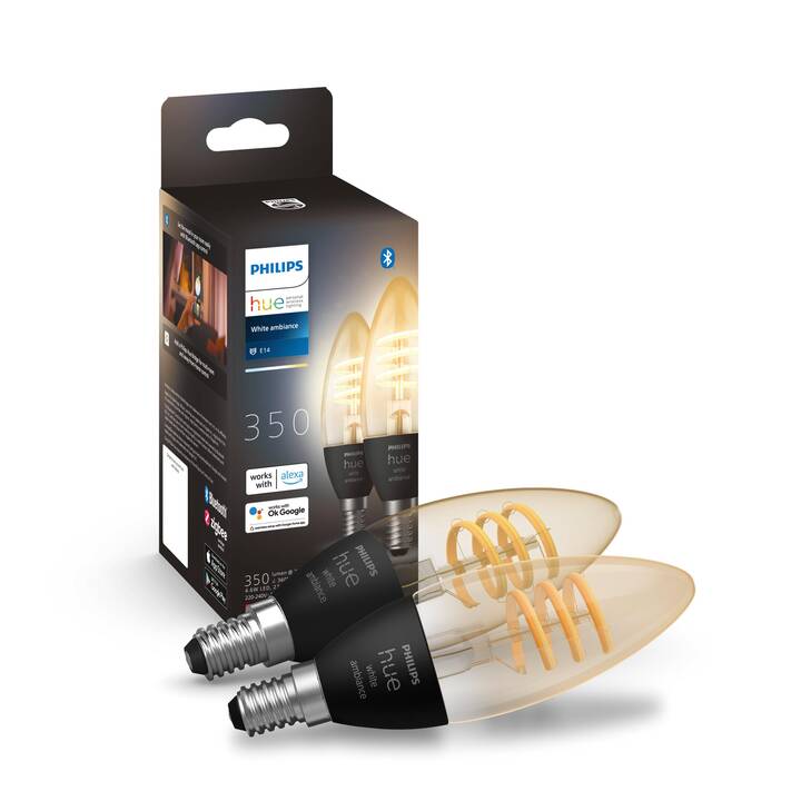PHILIPS HUE Ampoule LED White Ambiance Filament (E14, Bluetooth, 4.6 W)