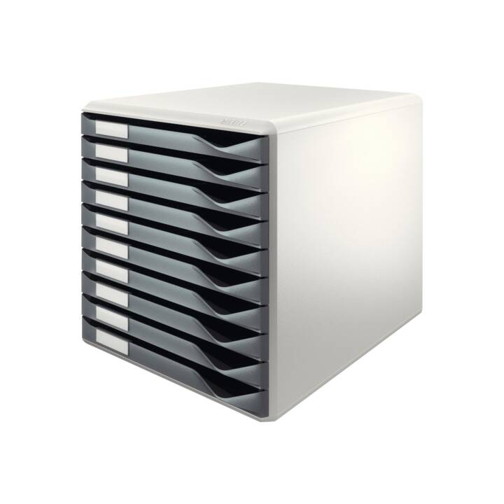 LEITZ Büroschubladenbox (A4, C4, 28.5 cm  x 35.5 cm  x 29.0 cm, Grau)