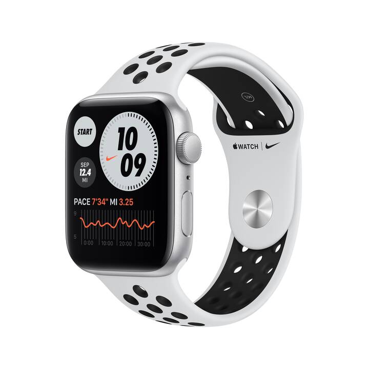 APPLE Watch Nike Series 6 GPS (44 mm, Alluminio, Silicone) - Interdiscount