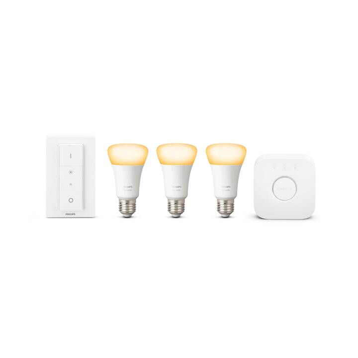 PHILIPS HUE Ampoule LED White Starter (E27, ZigBee, Bluetooth, 9 W)