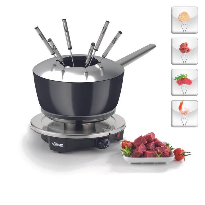 KOENIG Set per Fondue One-for-All (Bourguignonne, Formaggio, Chinoise)