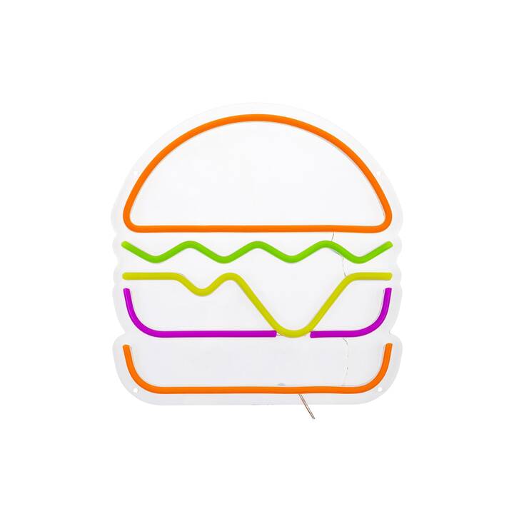 VEGAS LIGHTS Lumière d'ambiance LED Hamburger (Multicolore, 14 W)