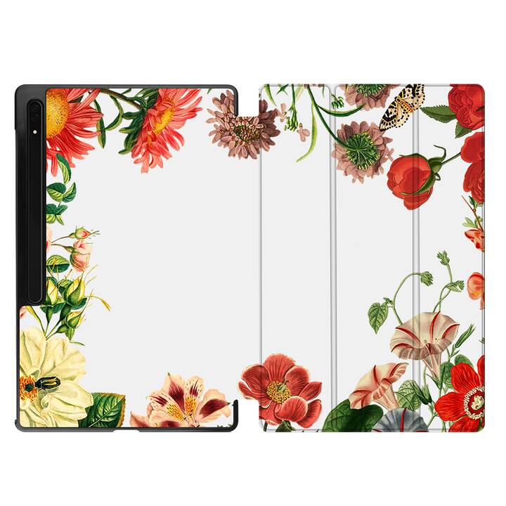 EG Hülle für Samsung Galaxy Tab S8 Ultra 14.6" (2022) - Orange - Blume