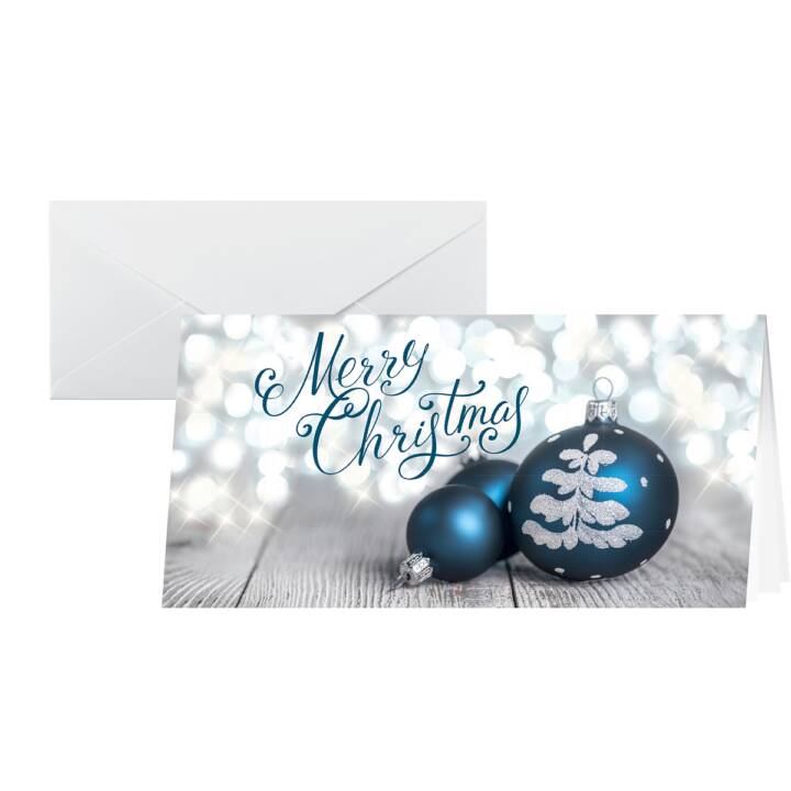 SIGEL Weihnachtskarte Delightful Christmas (Weihnachten / Advent, A6, Blau, Silber)