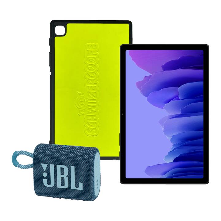 SAMSUNG Tab A7 WiFi + JBL Go3 + Tablet Bumper Schwiizergoofe (10.4", 32 GB, Dunkelgrau)