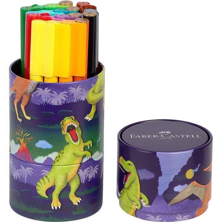 FABER-CASTELL Dino Crayon feutre (Multicolore, 20 pièce)