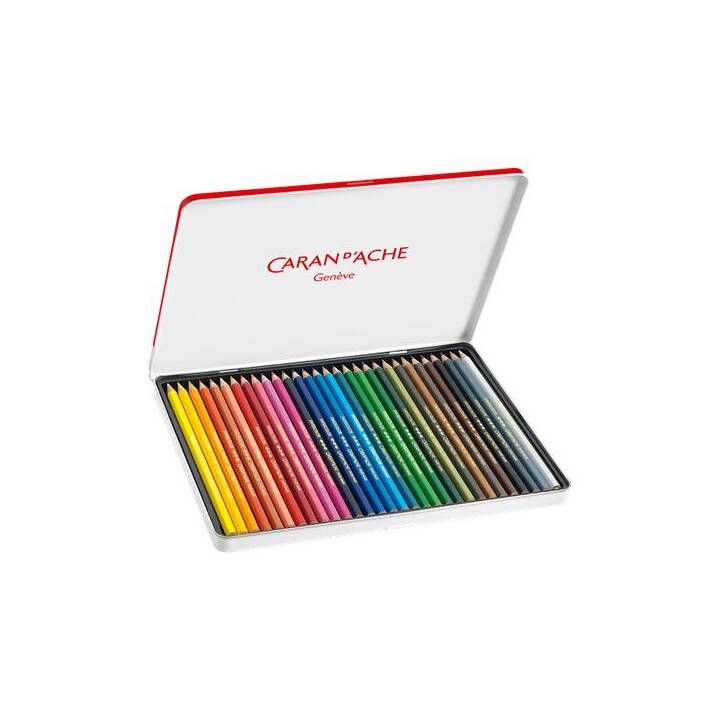 CARAN D'ACHE Farbstift Swisscolor (Farbig assortiert, 30 Stück)