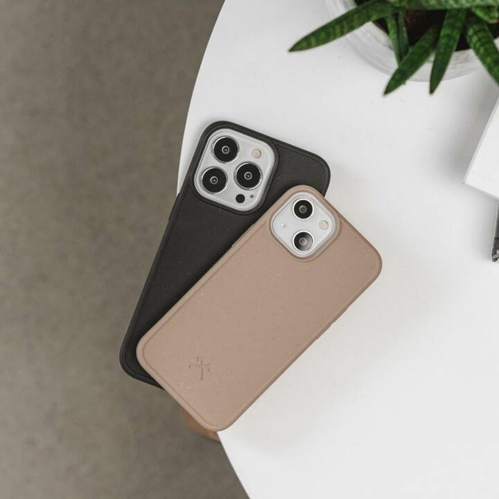 WOODCESSORIES Backcover (iPhone 14 Plus, iPhone 14, Unicolore, Brun, Taupe, Gris-brun)