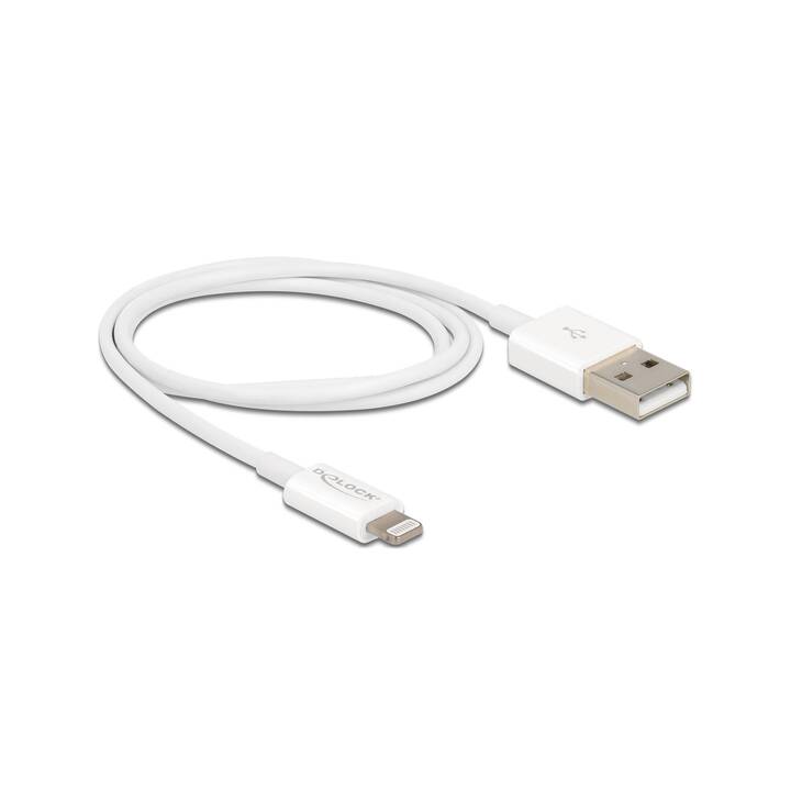 DELOCK Stacking Kabel (USB 2.0 Typ-A, USB 2.0, Lightning, 0.15 m)