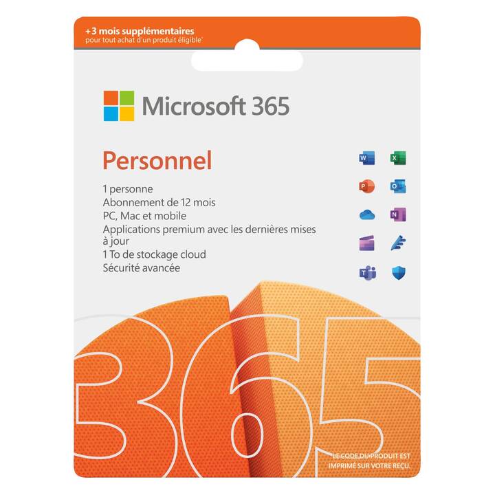 MICROSOFT 365 Personal Extra Time (Abbonamento, 1x, 15 Mesi, Tedesco, Italiano, Francese)