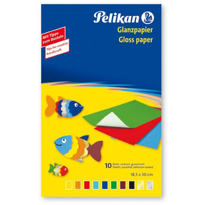 PELIKAN Papier glacé (Multicolore, 10 pièce)