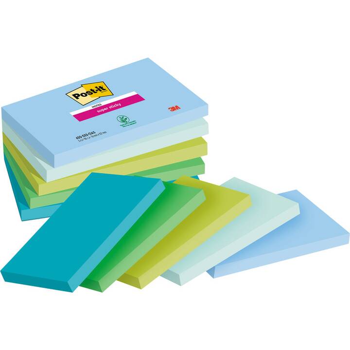 POST-IT Haftnotizen Super Sticky (6 x 90 Blatt, Mehrfarbig)