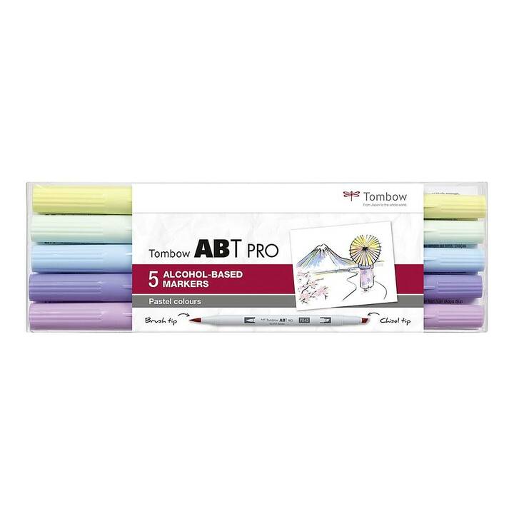 TOMBOW ABT PRO Penna a fibra (Multicolore, 5 pezzo)