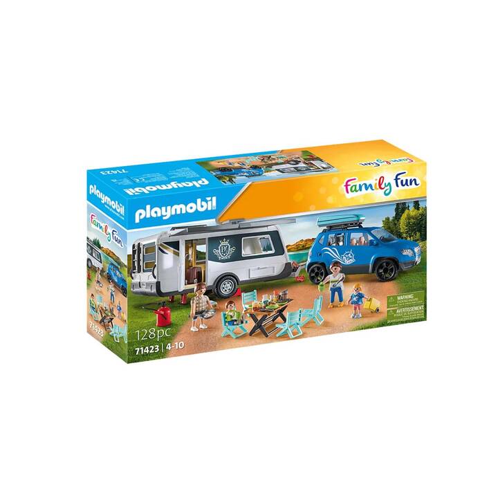 PLAYMOBIL Family Fun Wohnwagen mit Auto (71423)