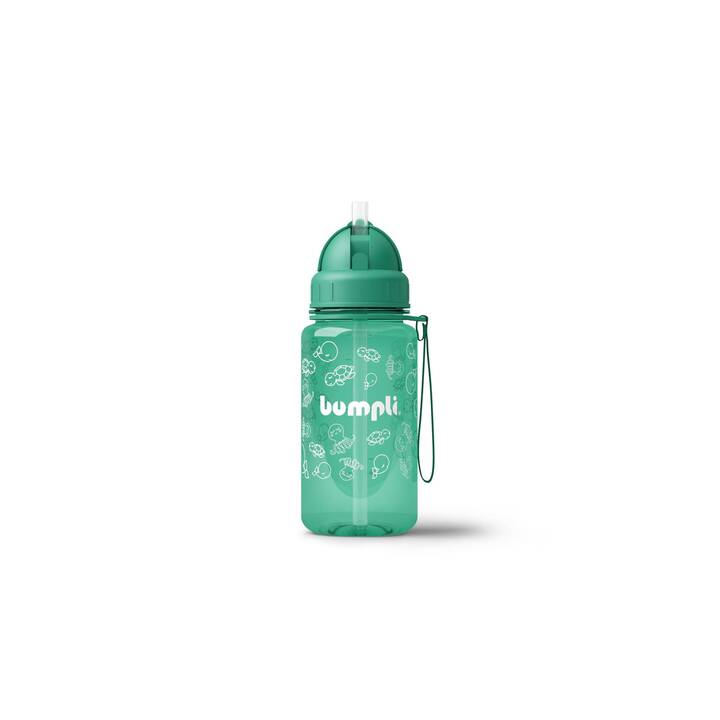 BUMPLI Bottiglia per bambini (0.35 l, Verde scuro)