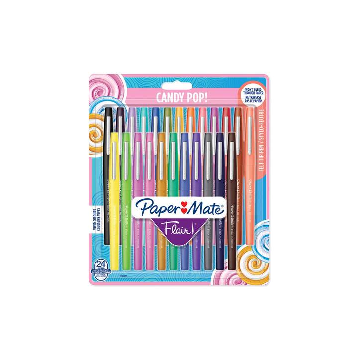 PAPER MATE CandyPop Crayon feutre (Multicolore, 24 pièce)