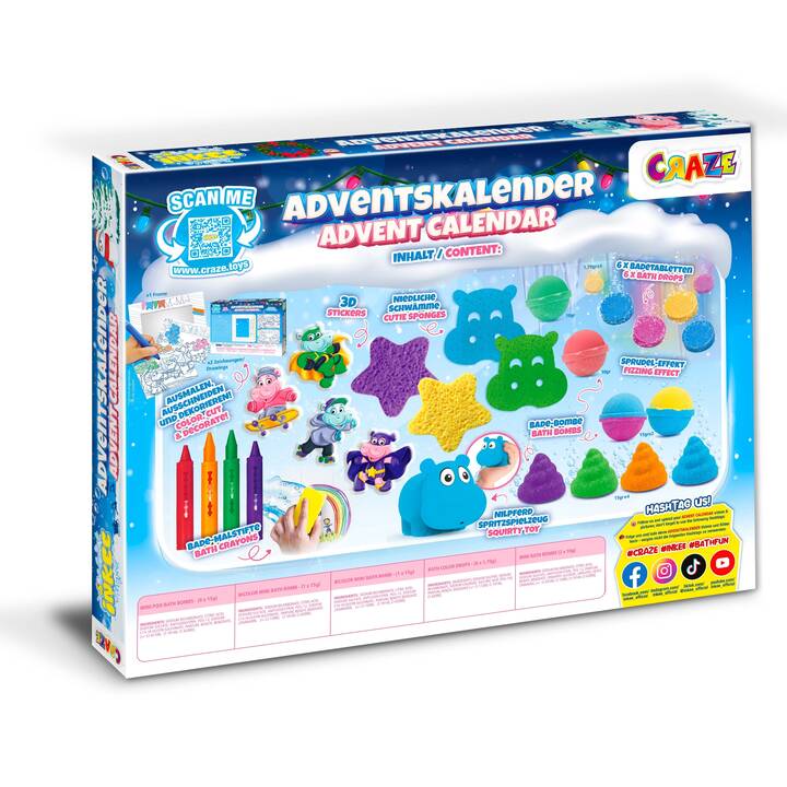 CRAZE Tiere Inkee Hippo 2022 Spielwaren Adventskalender