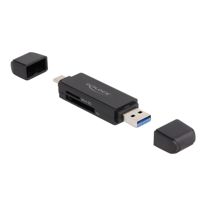 DELOCK 91004 SuperSpeed Lettore di schede (USB Typ A, USB Tipo C)