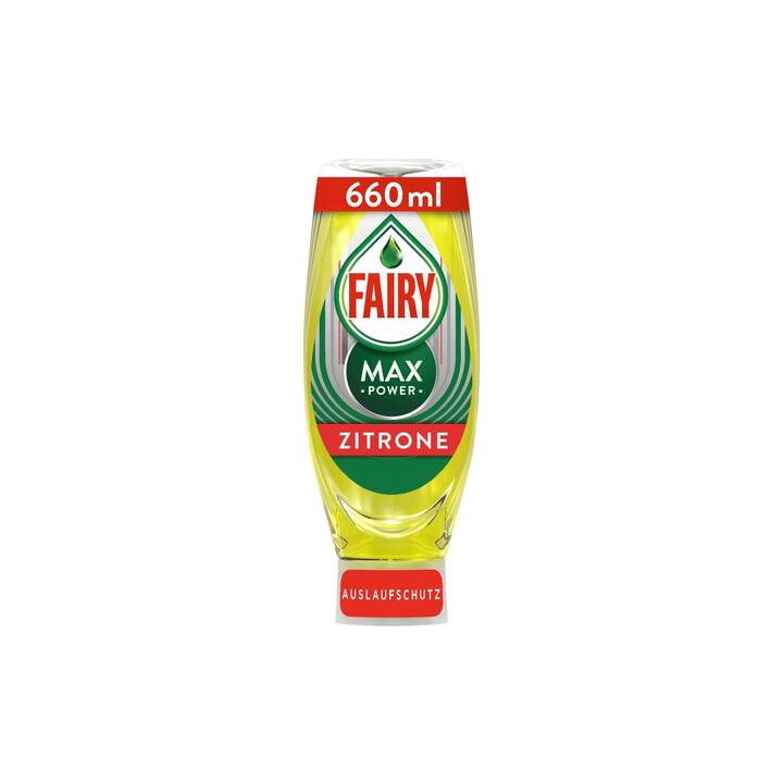 FAIRY Detergente per piatti a mano Max Power Agrumi (660 ml, Liquido)