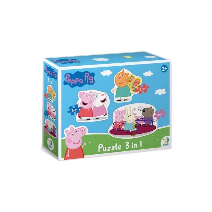 DODO Peppa Pig 3in1 Puzzle (3 x 4 Stück)