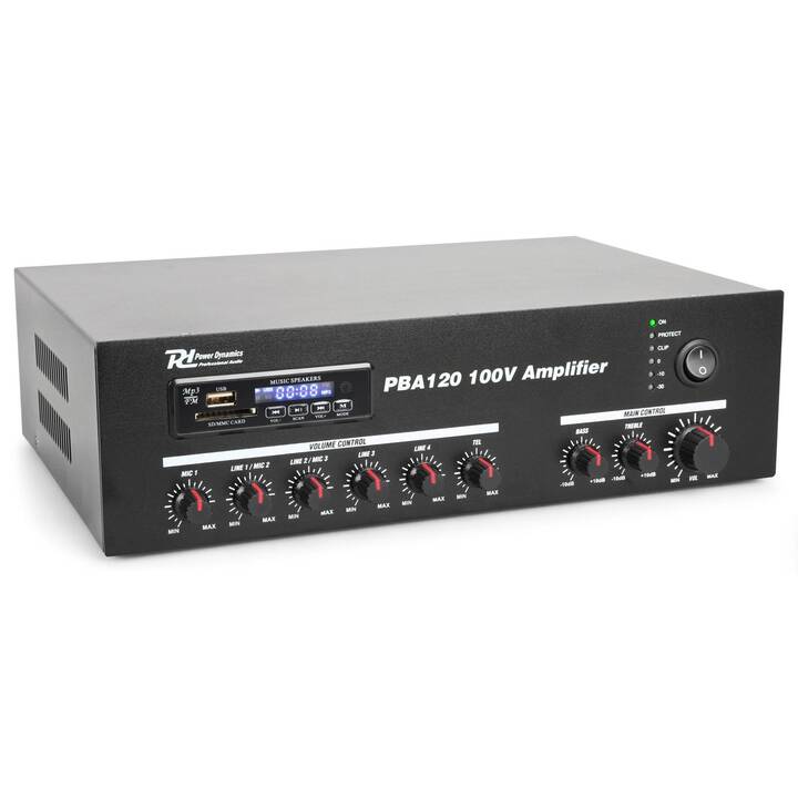 POWER DYNAMICS Pro PBA120 (Amplificatori per stereo, Nero)