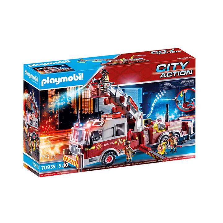 PLAYMOBIL City Action Camion de pompiers avec échelle (70935)