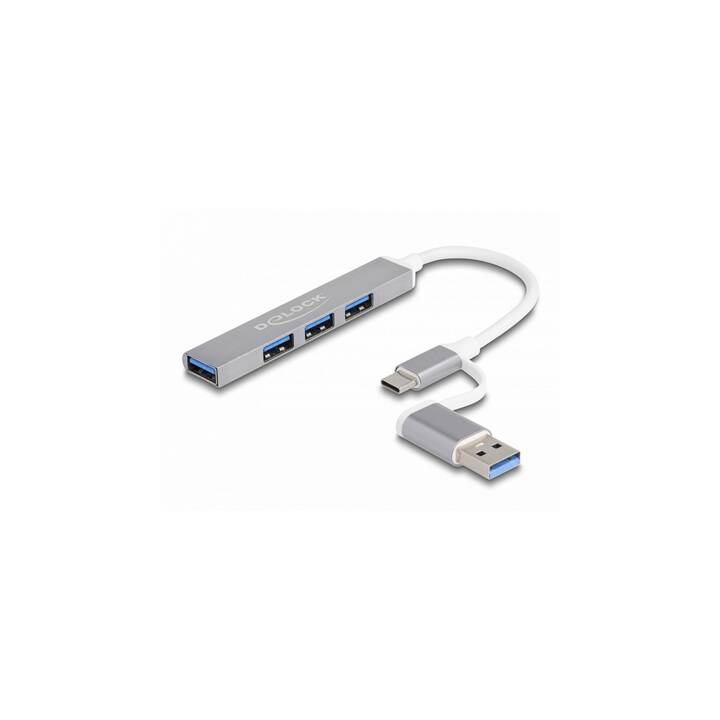 DELOCK Dockingstation (3 x USB 2.0 Typ-A, USB 3.0 Typ-A)