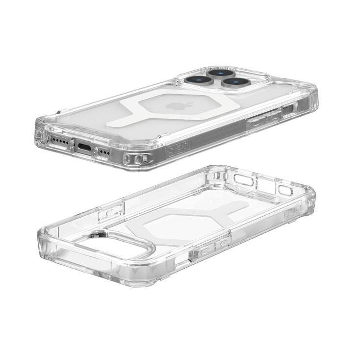 URBAN ARMOR GEAR Backcover Plyo (iPhone 15 Pro, Ohne Motiv, Transparent, Weiss)