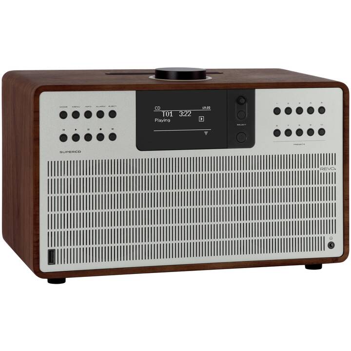 REVO SuperCD Radio per cucina / -bagno (Argento, Marrone)