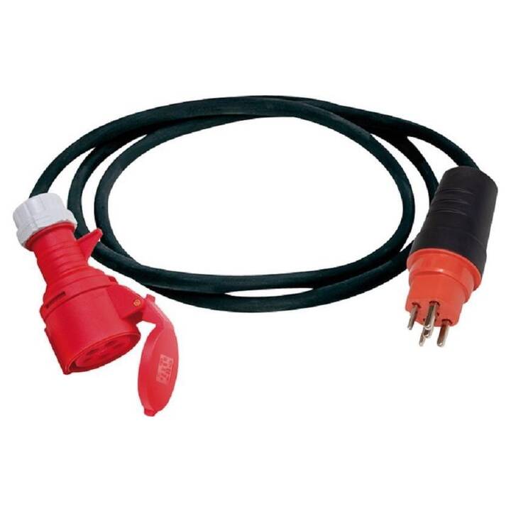 BRENNENSTUHL Câble secteur (T25 / CEE 16/5, 1.5 m, Black, Rouge)