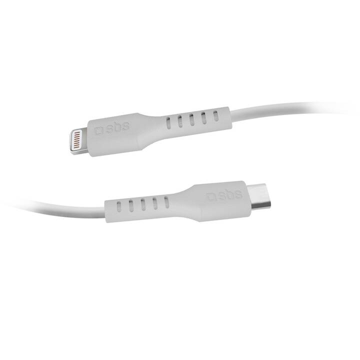 SBS Câble (Lightning, USB Type-C, 1 m)
