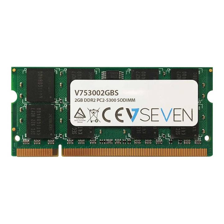 VIDEOSEVEN PC2-5300 (1 x 2 GB, DDR2-SDRAM 667 MHz, SO-DIMM 200-Pin)