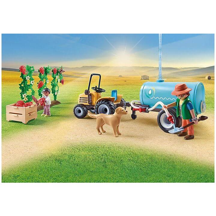 PLAYMOBIL Country Traktor mit Anhänger und Wassertank (71442)