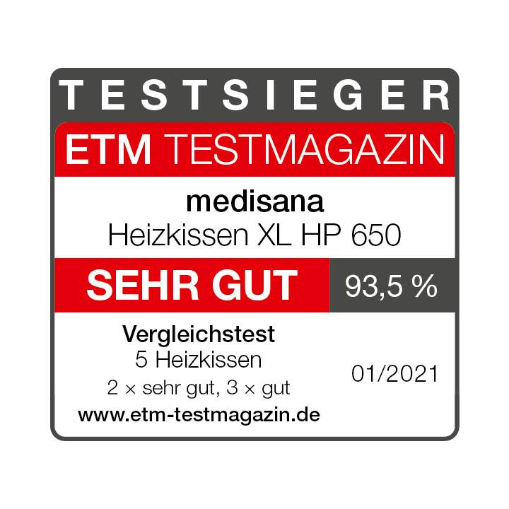 MEDISANA Heizkissen HP 650 XL W, Grau) (100 - Interdiscount