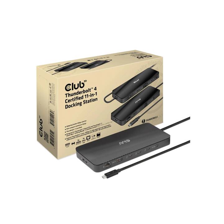CLUB 3D Dockingstation CSV-1581 (RJ-45 (LAN), 3 x Thunderbolt 4, USB 2.0 Typ-A)