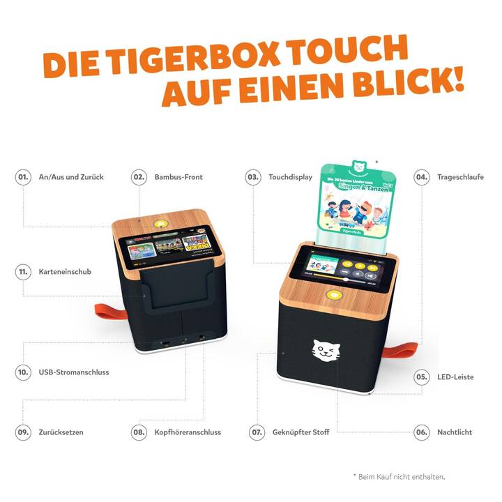 TIGERMEDIA Lettore audio per bambini Tigerbox Touch Plus Swiss Edition (DE, Svizzero tedesco)