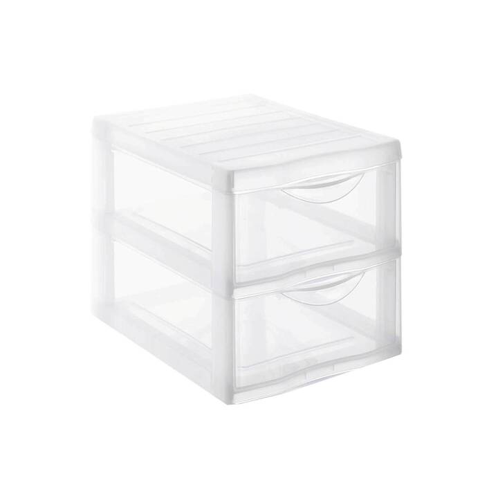 SUNDIS Büroschubladenbox Oragamix (26.0 cm  x 36.0 cm  x 25.5 cm, Transparent)