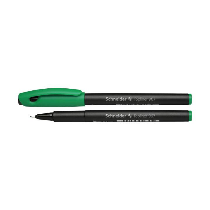 SCHNEIDER Topliner Penna a fibra (Verde, 1 pezzo)