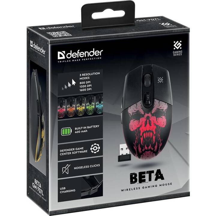 DEFENDER Beta GM-707L Mouse (Senza fili, Gaming)