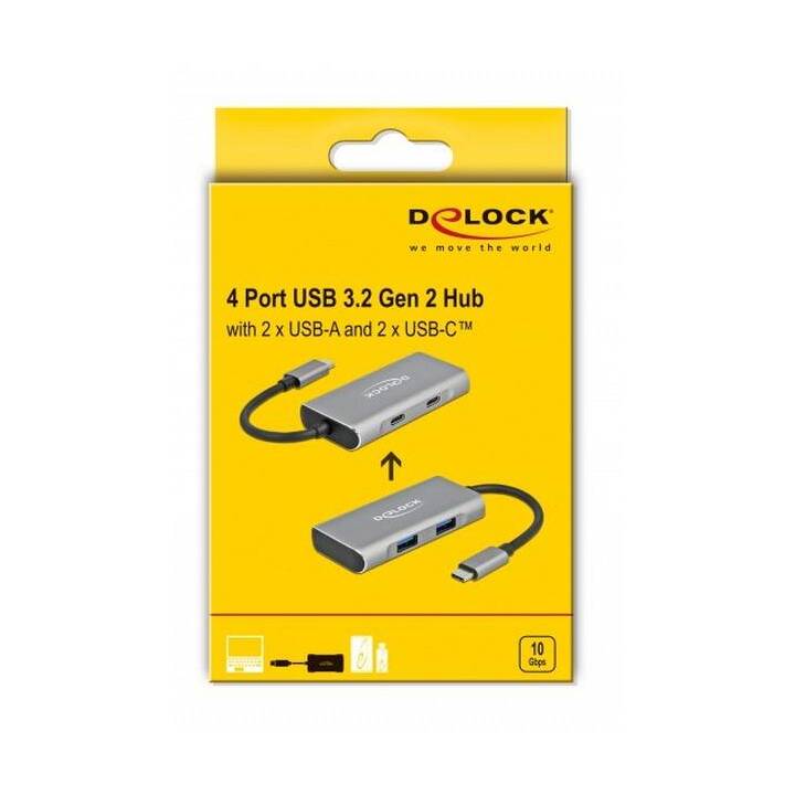 DELOCK 63260 (4 Ports, USB Type-A, USB Type-C)