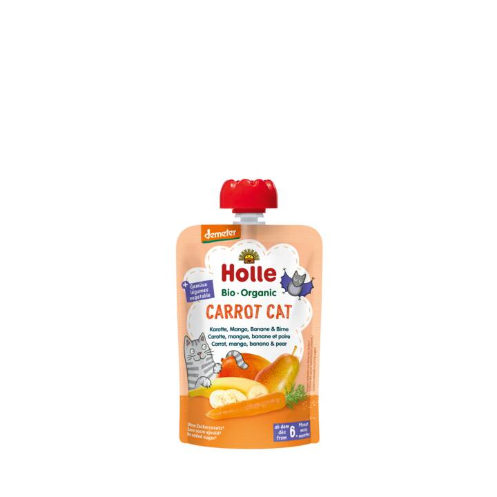 HOLLE Carrot Cat Purée de fruits Sac de compression (100 g)