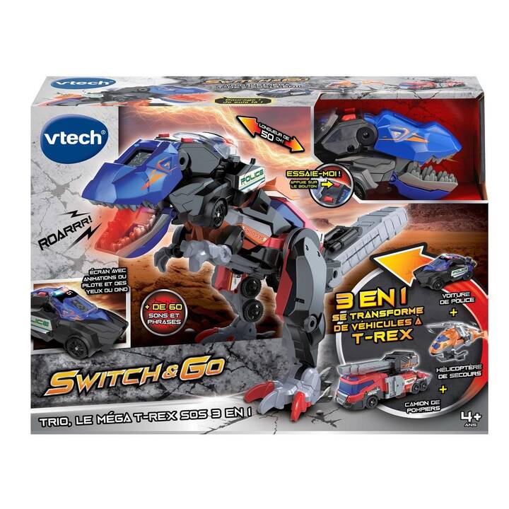 VTECH Switch & Go Trio T-Rex SOS Veicolo di emergenza